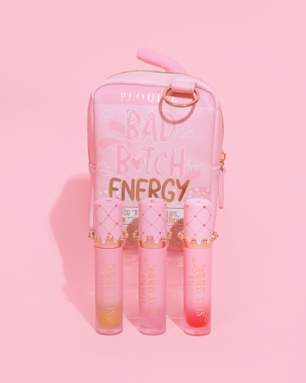 Trio et sac d'huiles pour les lèvres Gloss Boss Stay Shining