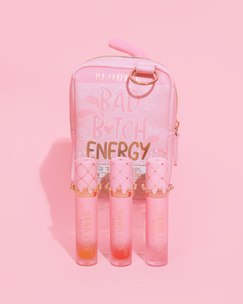 Trio et sac d'huiles pour les lèvres Gloss Boss Stay Shining