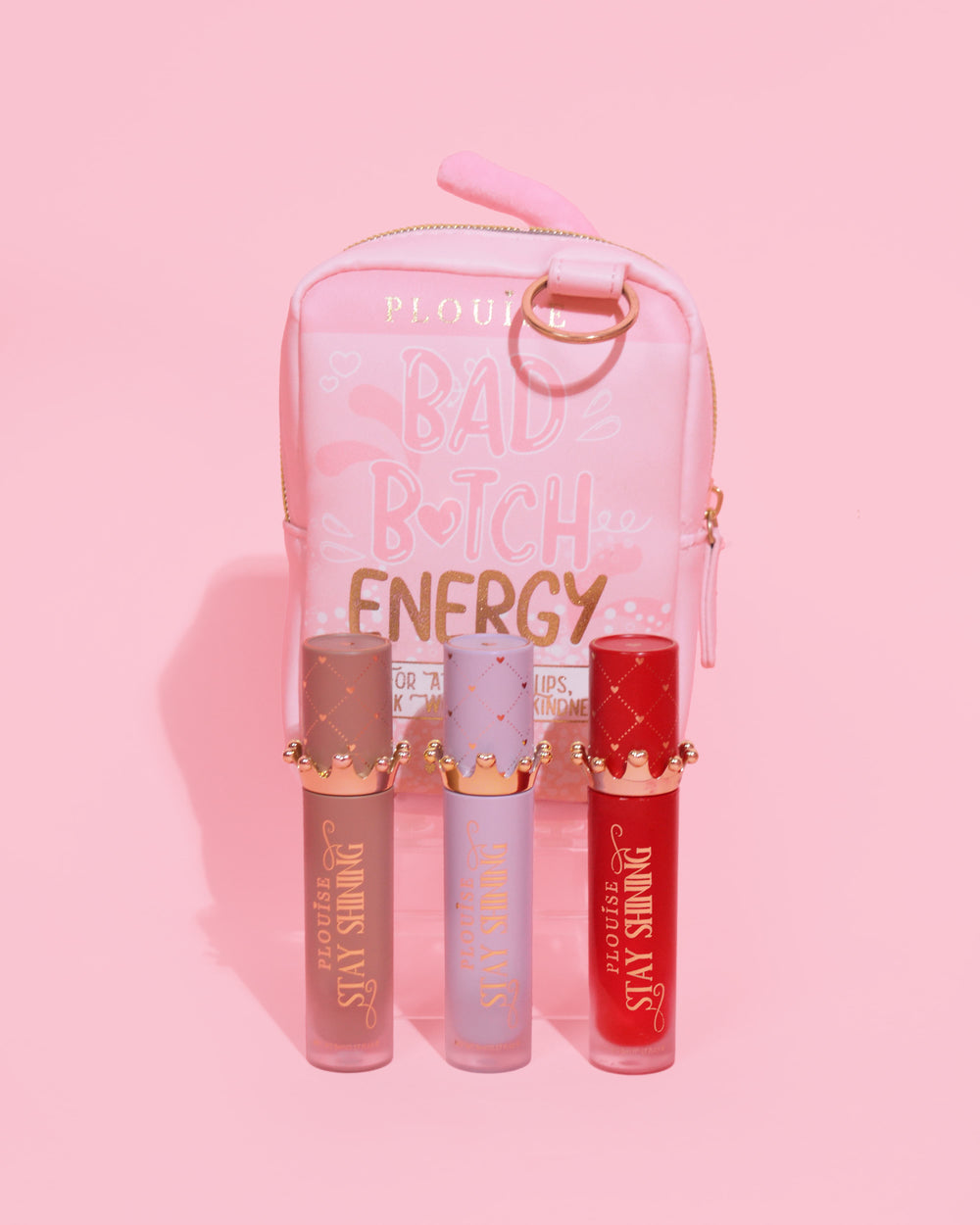 Trio et sac d'huiles pour les lèvres Gloss Boss Stay Shining