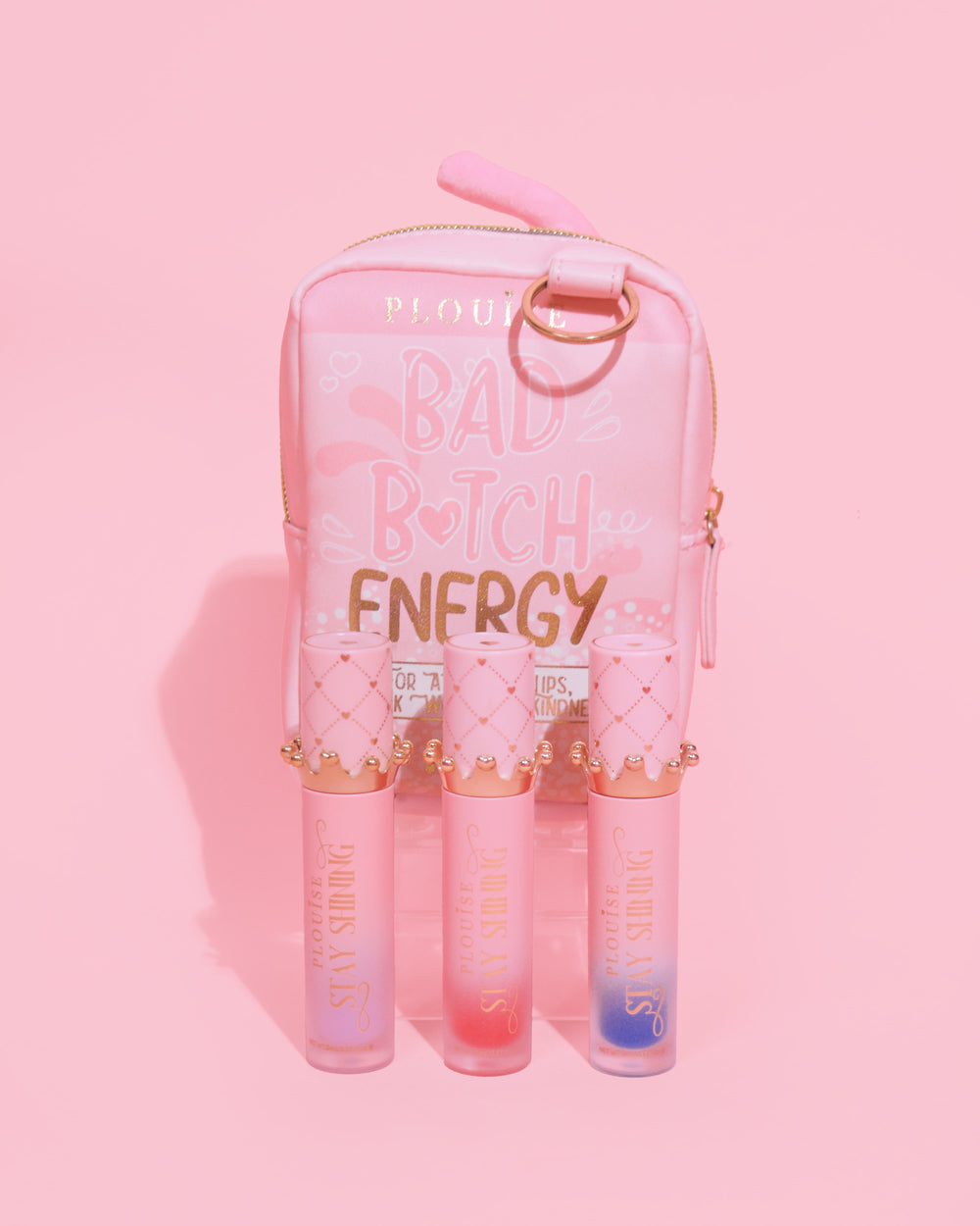 Trio et sac d'huiles pour les lèvres Gloss Boss Stay Shining