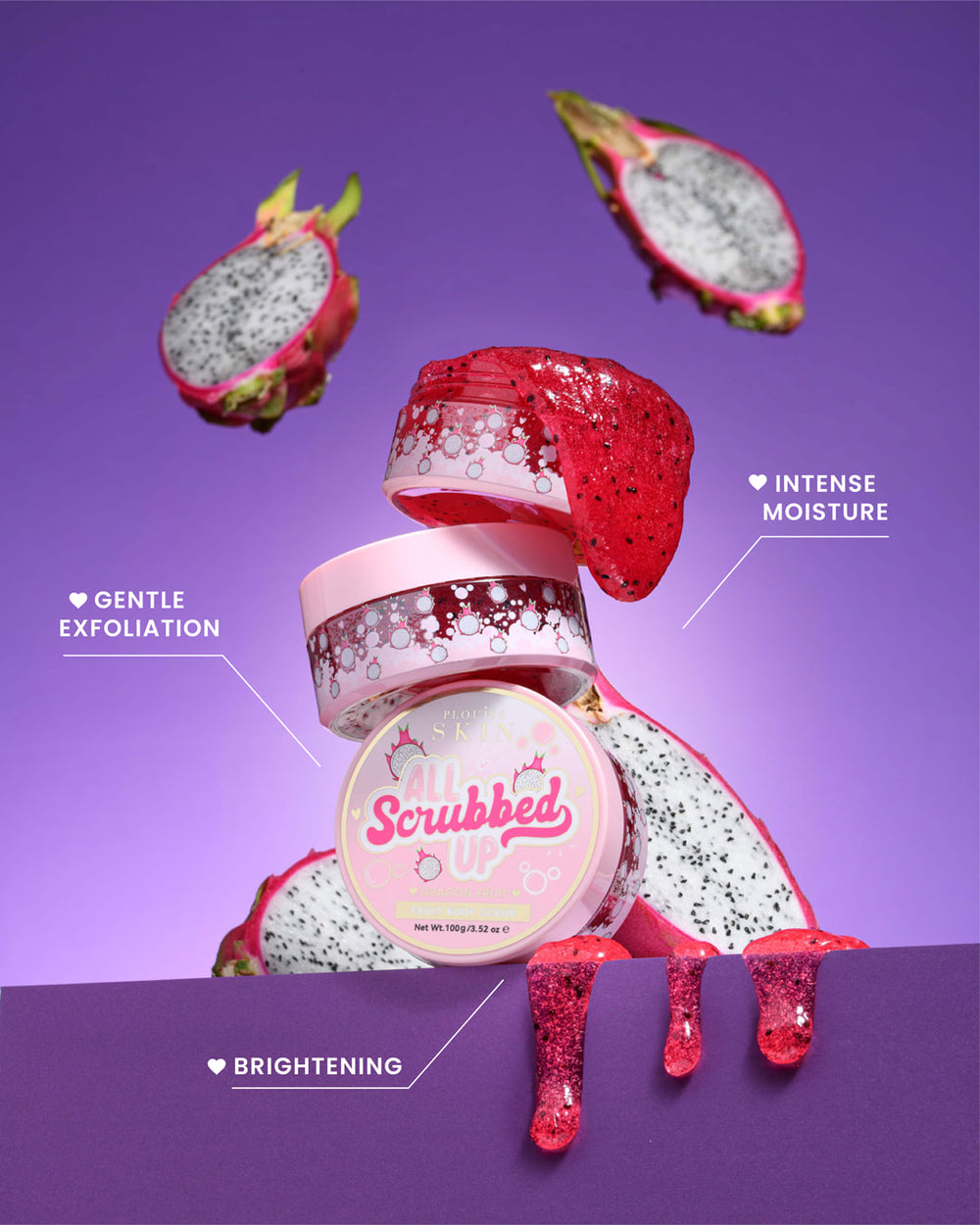 Alle geschrobde fruit bodyscrub