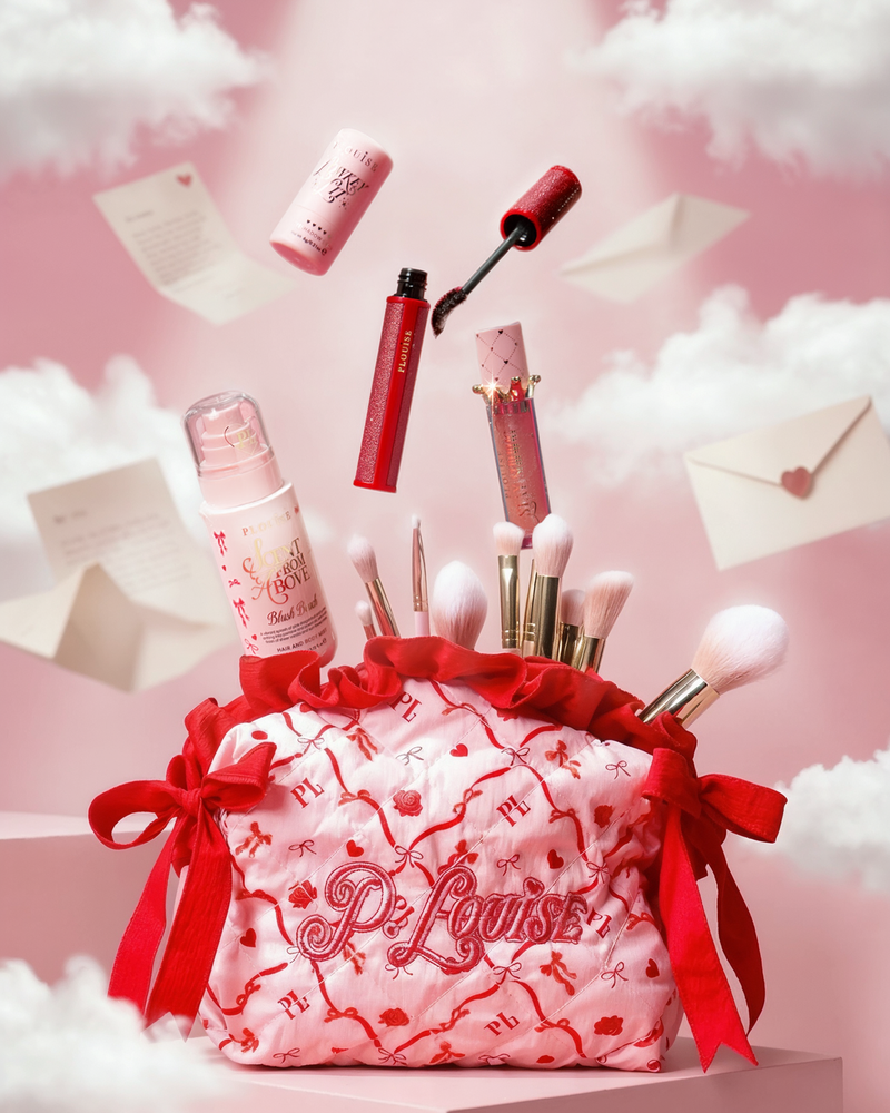 Smuk i Pink Sløjfe Makeup Kit & Taske