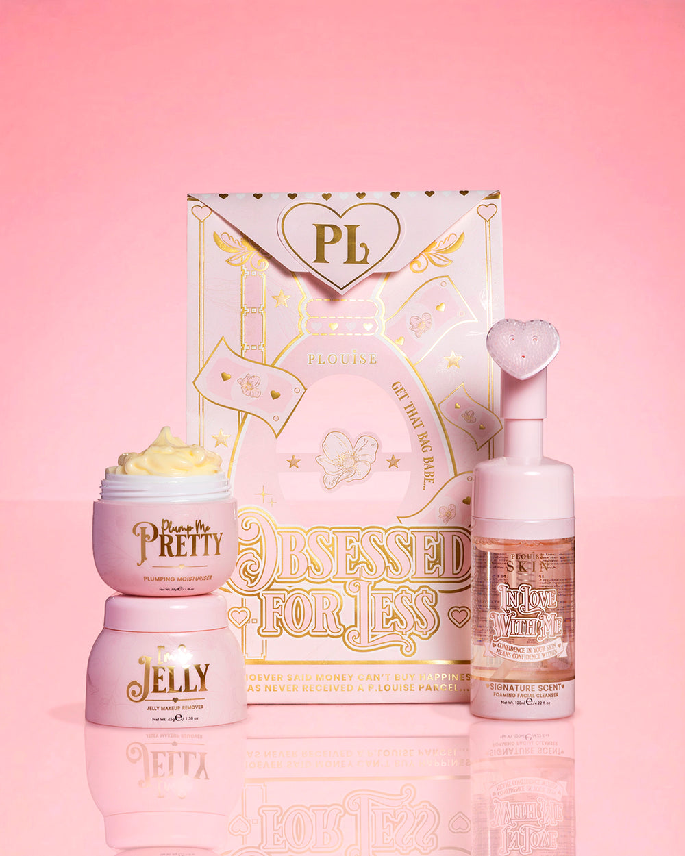 P.Louise Obsessed For Less Signature Scent Tisztító és hidratáló bőrápoló szett