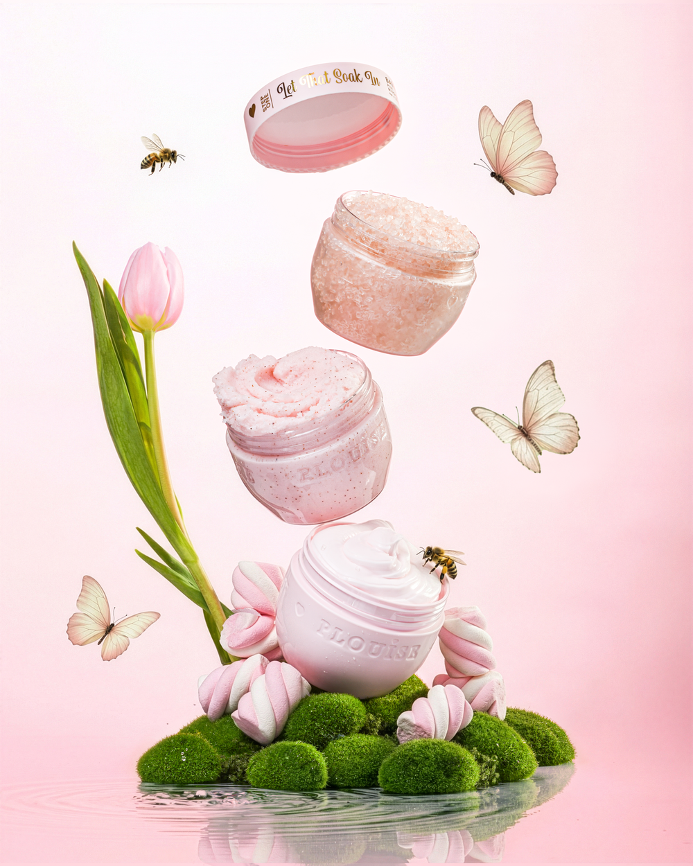 Hoppa in i Self-Care Body Butter, Body Scrub & Badsalt Set