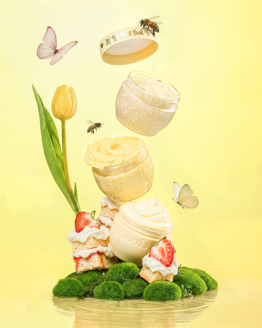 Hoppa in i Self-Care Body Butter, Body Scrub & Badsalt Set