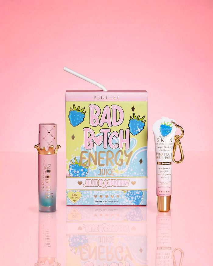 Bad Bitch Energy Lip Conditioner & Lip Oil Duo - ราสเบอร์รี่สีฟ้า
