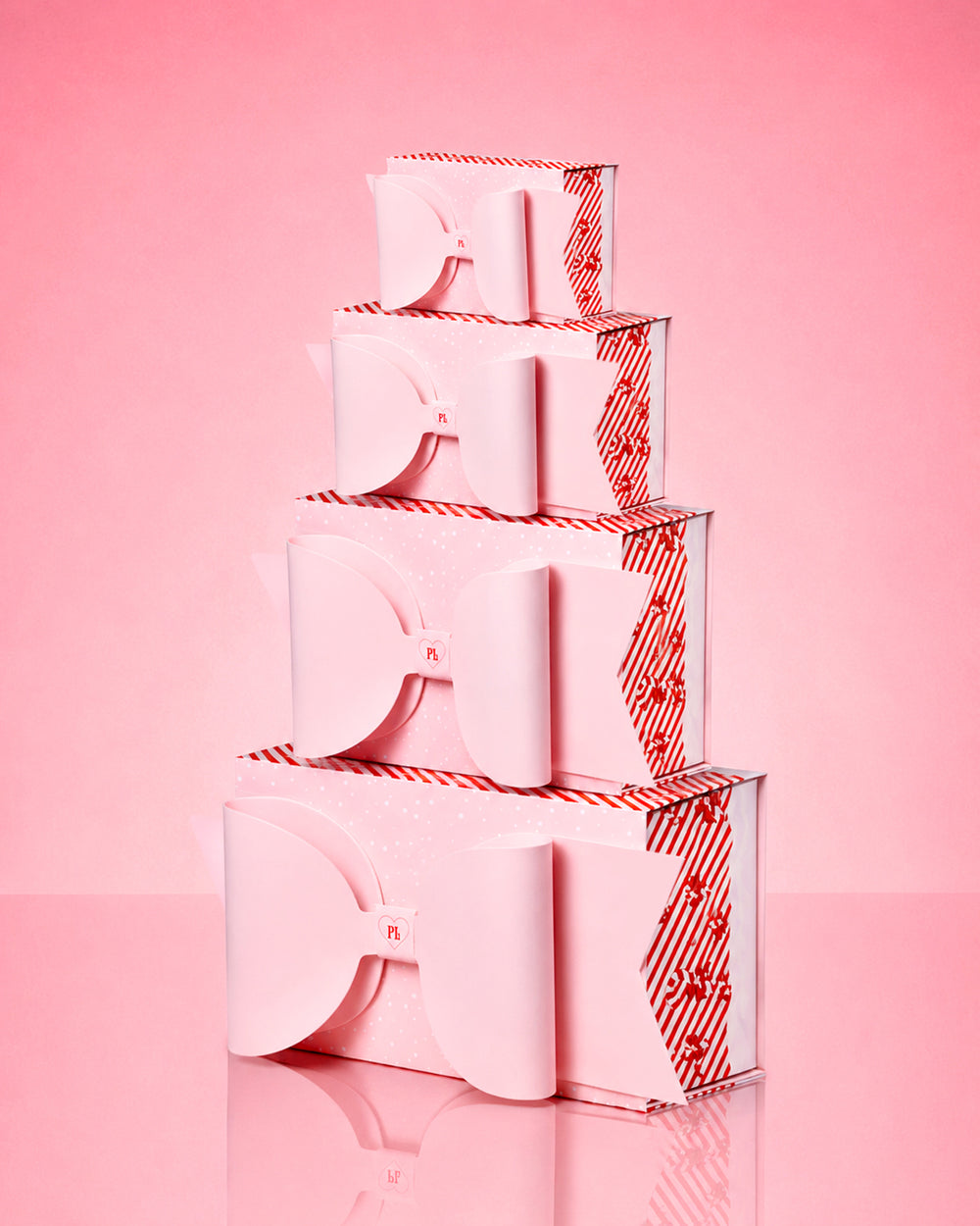 Pink sløjfe gaveindpakningsæske