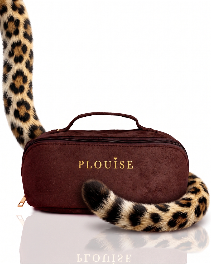 Neceser de maquillaje marrón Cheetah Mode