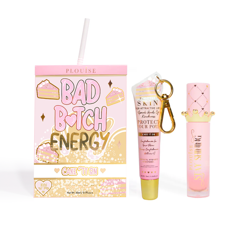 Bad Bitch Energy Lip Conditioner & Lip Oil Duo - สตรอเบอร์รี่