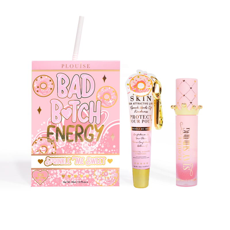 Bad Bitch Energy Lip Conditioner & Lip Oil Duo - สตรอเบอร์รี่