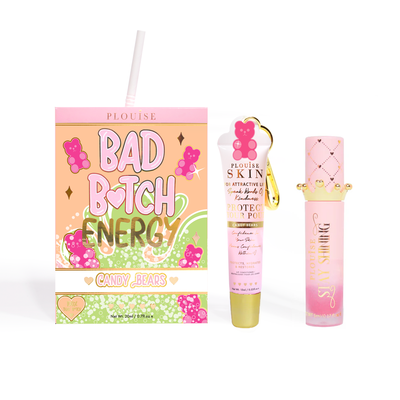 Bad Bitch Energy Lippenpflege- und Lippenöl-Duo – Erdbeere