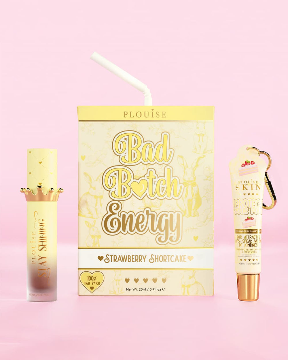 P.Louise Bad Bitch Energy Lip Duo u Strawberry Shortcakeu