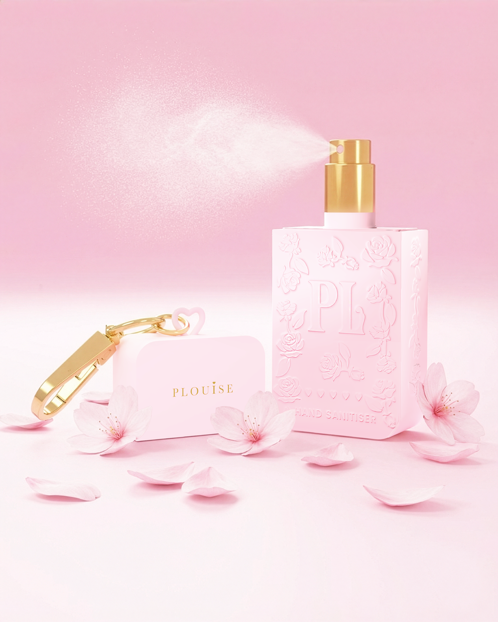 Pink P.Louise sprej za dezinfekciju ruku u boji trešnjinog cvijeta