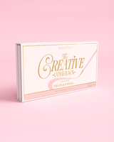 Sidobild av P.Louise Creative Comeback XXXL Rainbow Eyeshadow Palette mot en rosa bakgrund