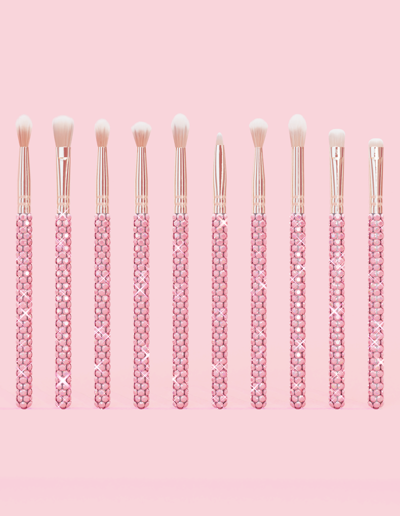 Crystal 20-Piece Eye & Face Makeup Brush Set