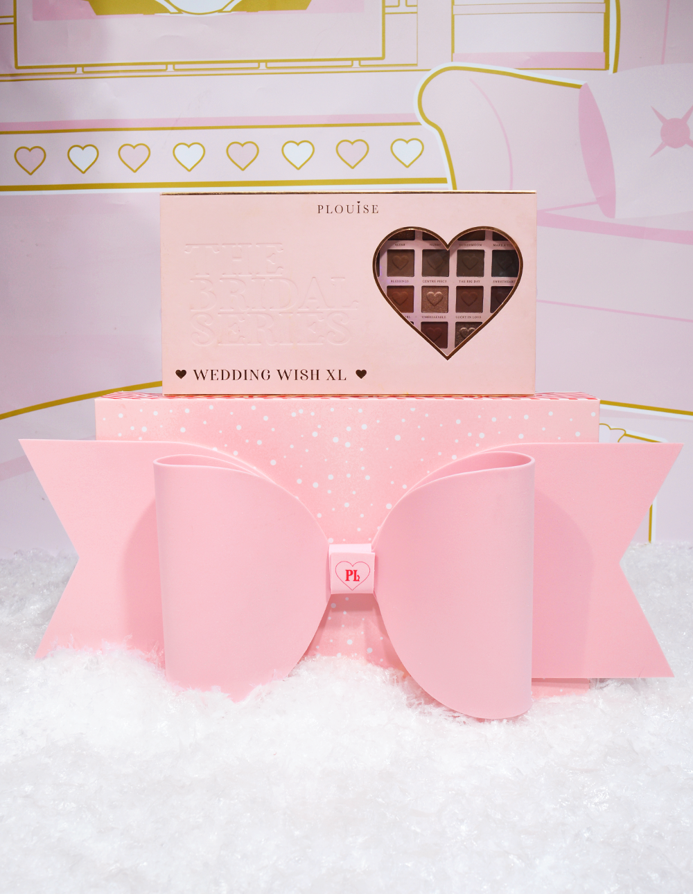 Roze strik geschenkverpakking