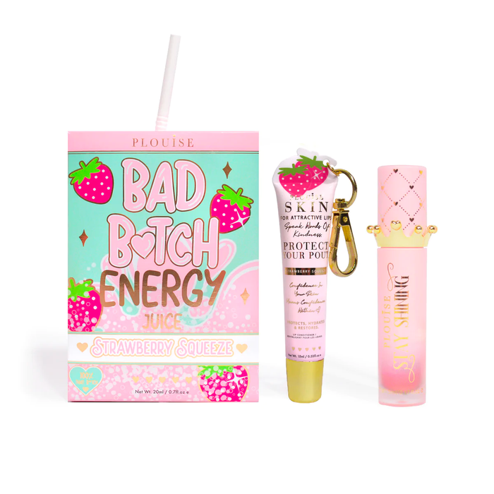 Bad Bitch Energy Lip Conditioner & Lip Oil Duo - สตรอเบอร์รี่