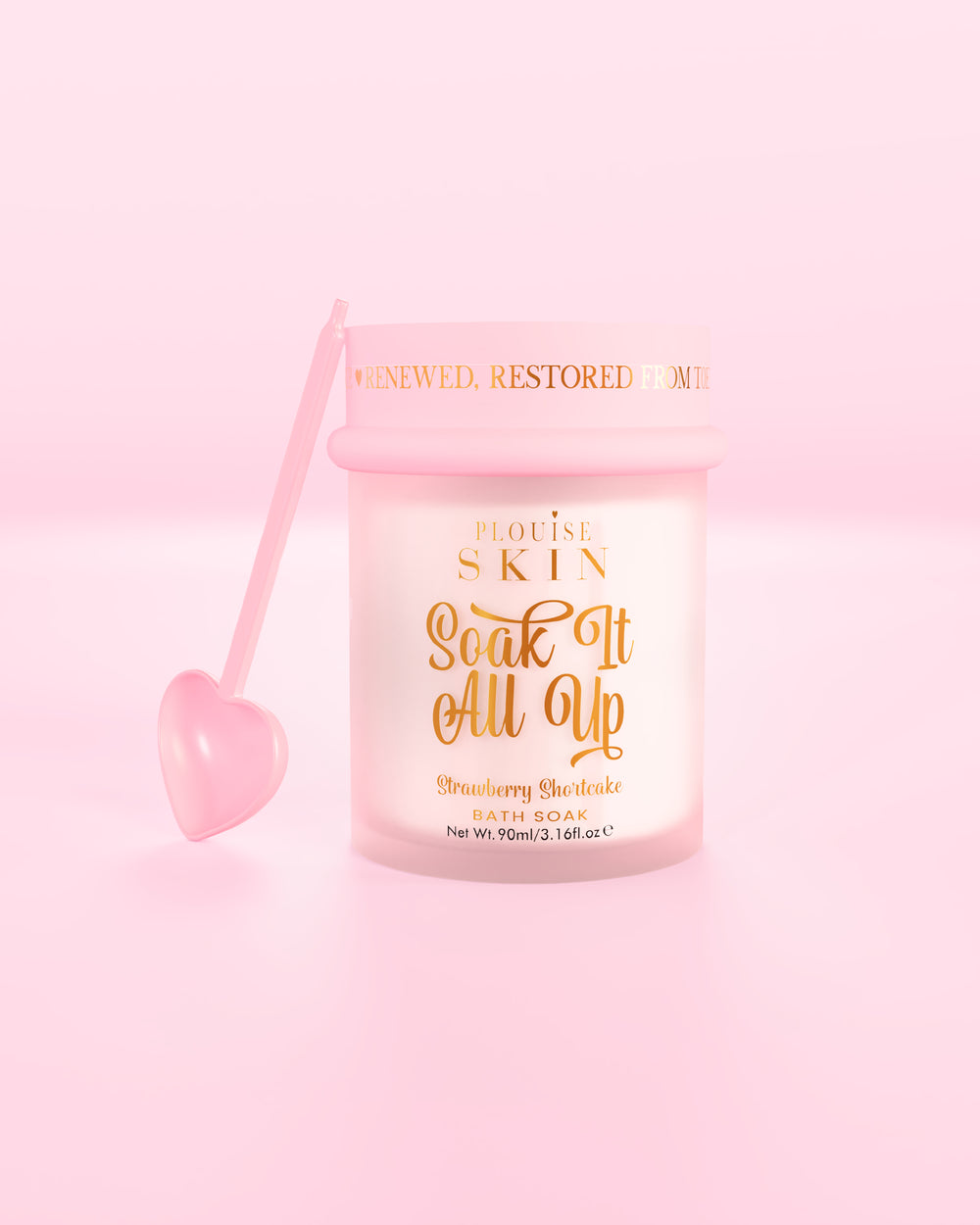 Frasco de banho de espuma P.Louise Soak It All Up com aroma de torta de morango