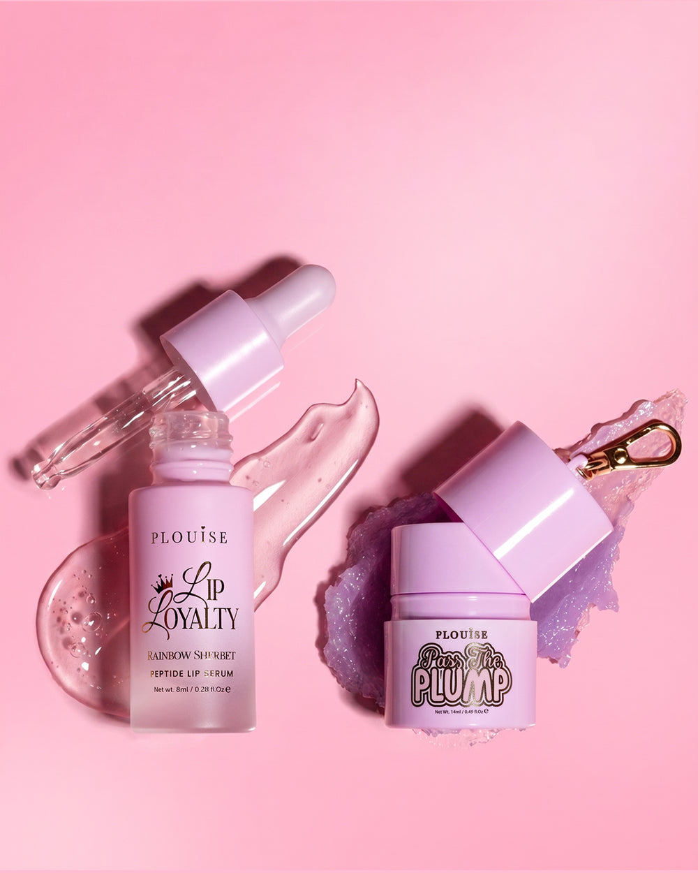 P.Louise Sippin Pretty Lip Duo u Rainbow Sherbetu s lip loyalty pepetide serumom za usne i proći tretman za pune usne