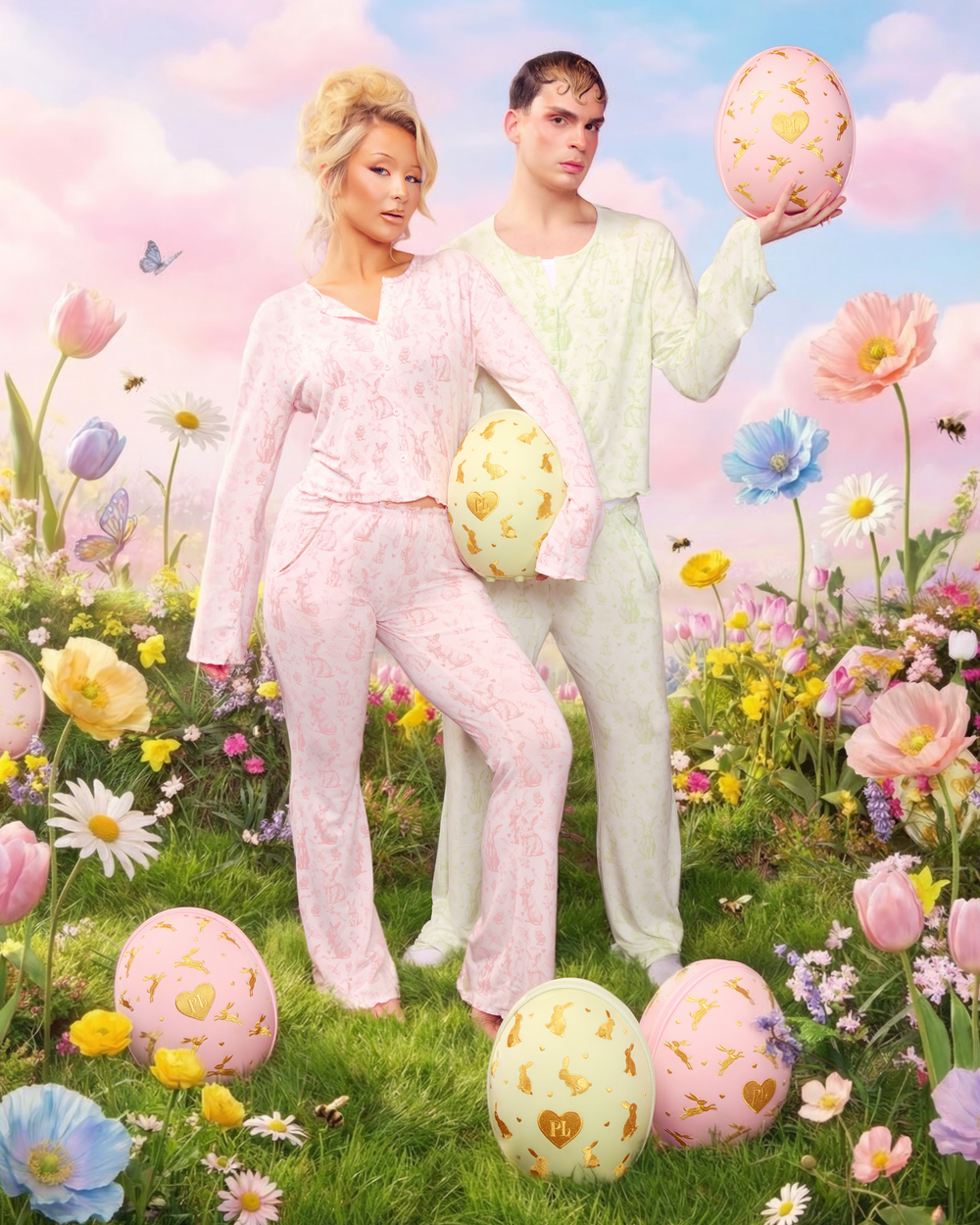 Somebunny ama você, pijama de coelho